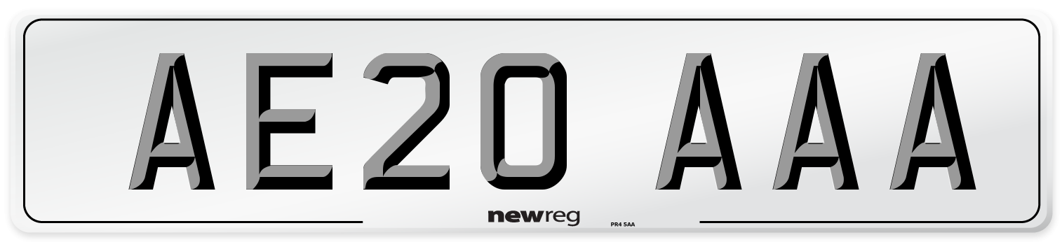 AE20 AAA Number Plate from New Reg